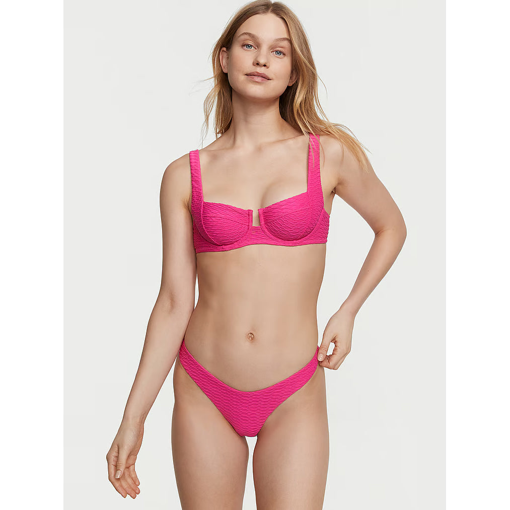 Victoria's Secret Swim Mix & Match Brazilian Fishnet Bikini Bottoms, Pink