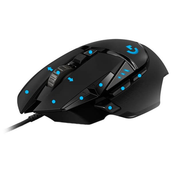 Logitech G502 Hero gaming mouse, black