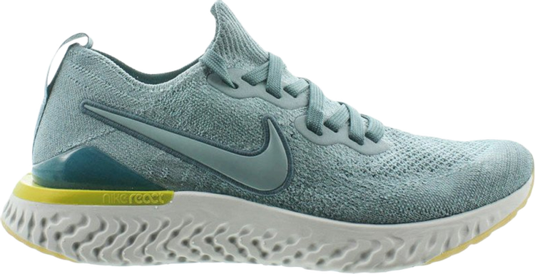 حذاء Nike Epic React Flyknit 2 GS باللون الرمادي من Aviator