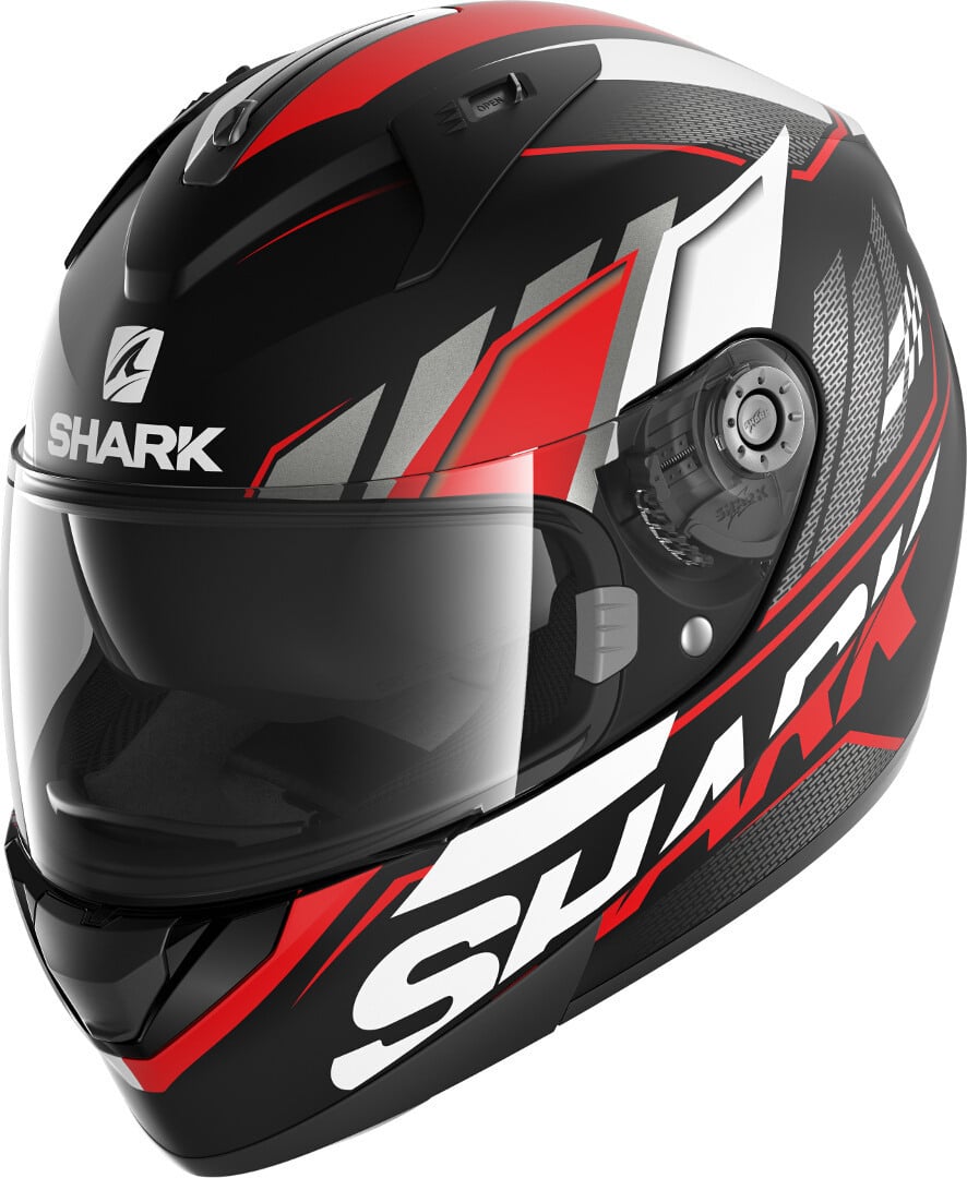 Shark Ridill Phaz Helmet with Removable Liner, Black/Red/White