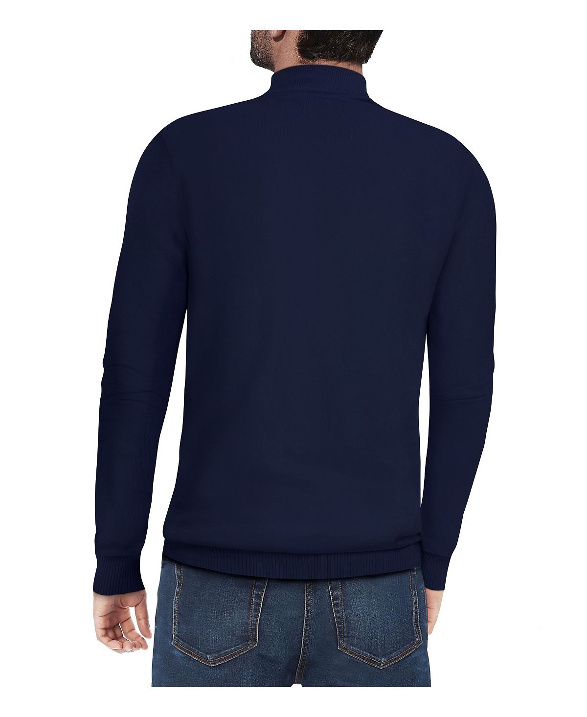 X-Ray Men's Basic Mid-Weight Stand-Neck Pullover, Blue