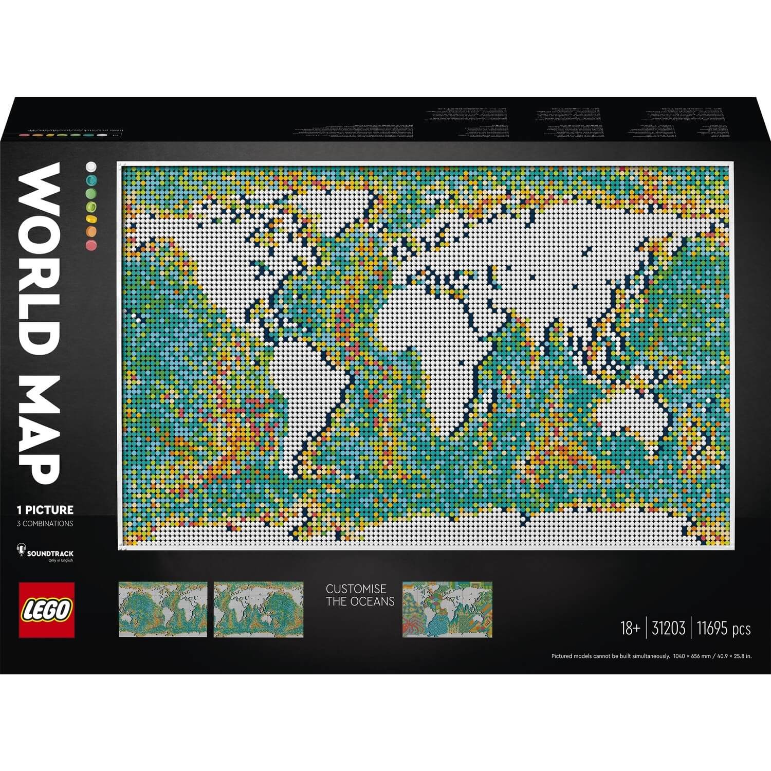 Constructor LEGO Art World map 31203, 11695 parts