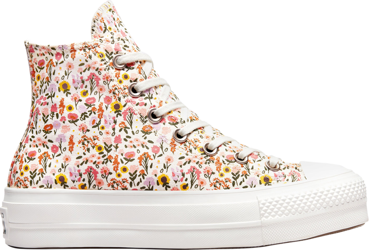 Sneakers Converse Wmns Chuck Taylor All Star Lift Platform High Florals, cream