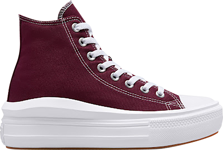 حذاء رياضي Converse Chuck Taylor All Star Move Platform High Dark Beetroot باللون الأحمر