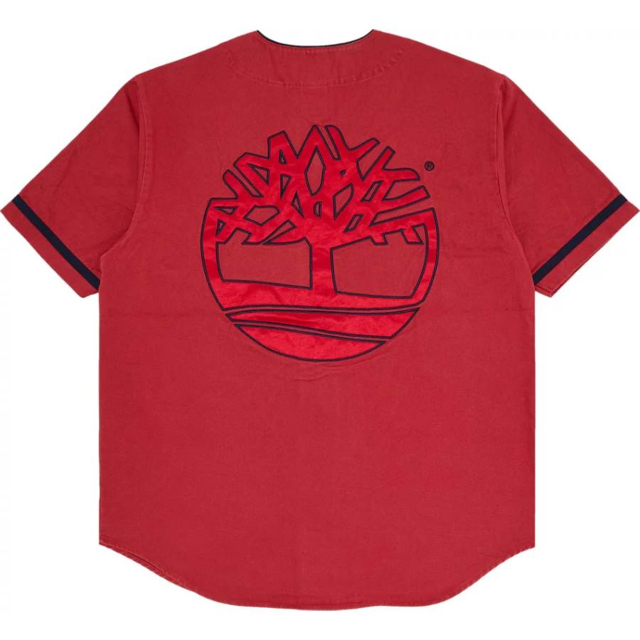 Supreme x Timberland Baseball Shirt, Red