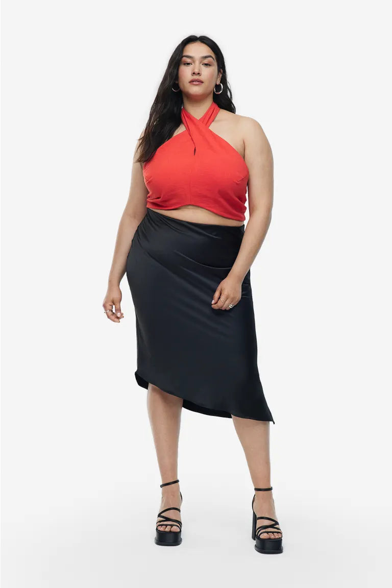 H&M Halter Neck Crop Top, Red