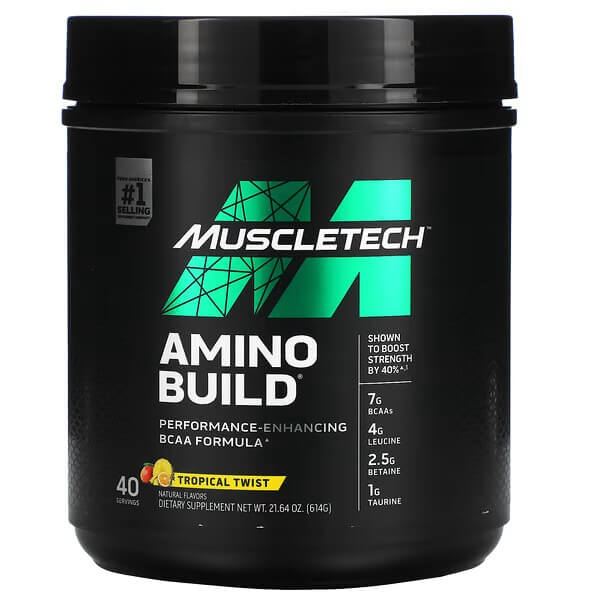 أحماض أمينية BCAA من MuscleTech بنكهة استوائية، 614 جم