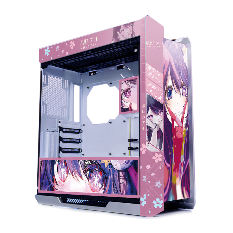 Case ASUS ROG Strix Helios GX601 Custom Ai Hoshino Theme, Mid Tower, white/pattern