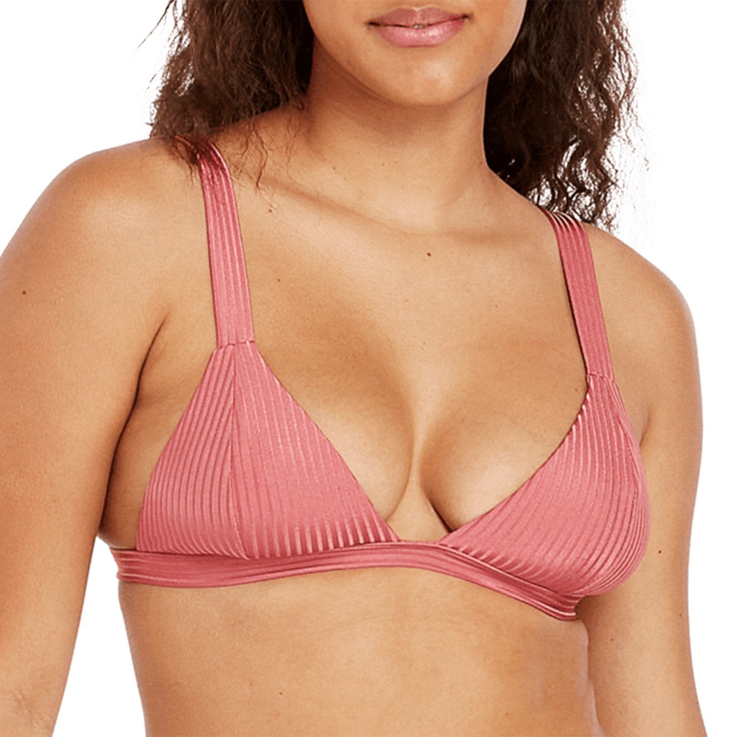 Volcom Simply Rib bikini top, pink