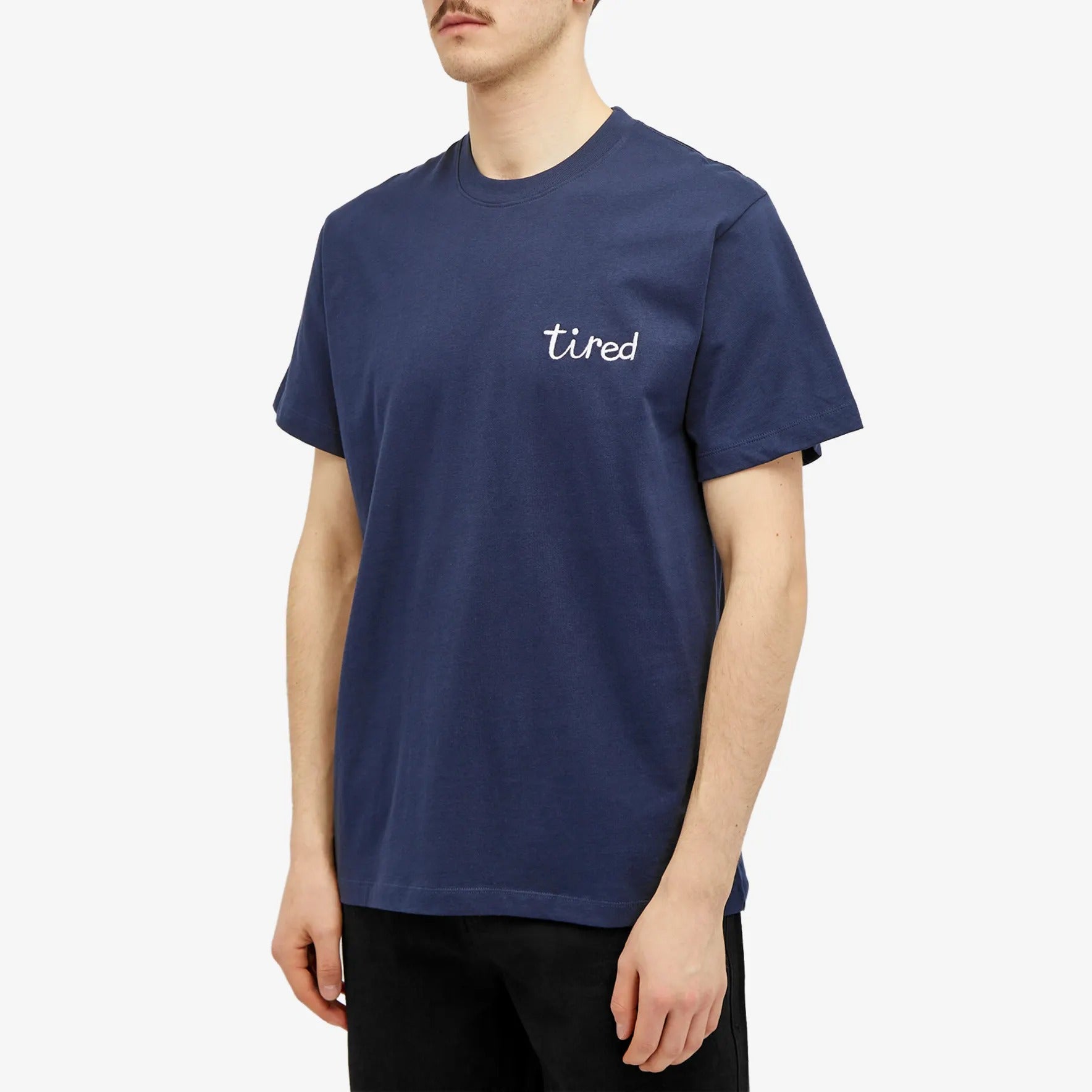 Tired Skateboards The Ship Has Said T-Shirt, navy blue