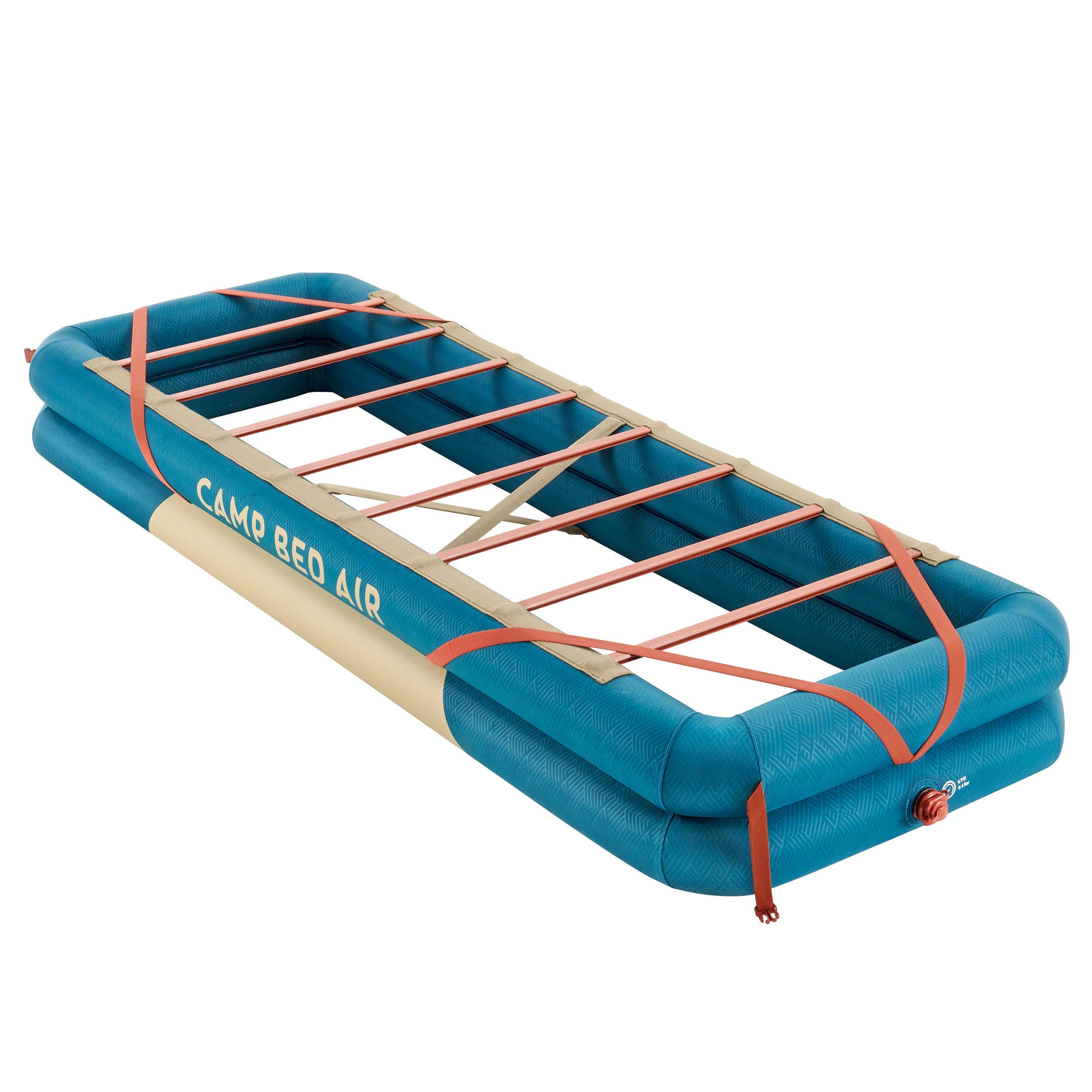 Camping bed Quechua inflatable 1-person 70 cm Camp Bed Air, blue-orange