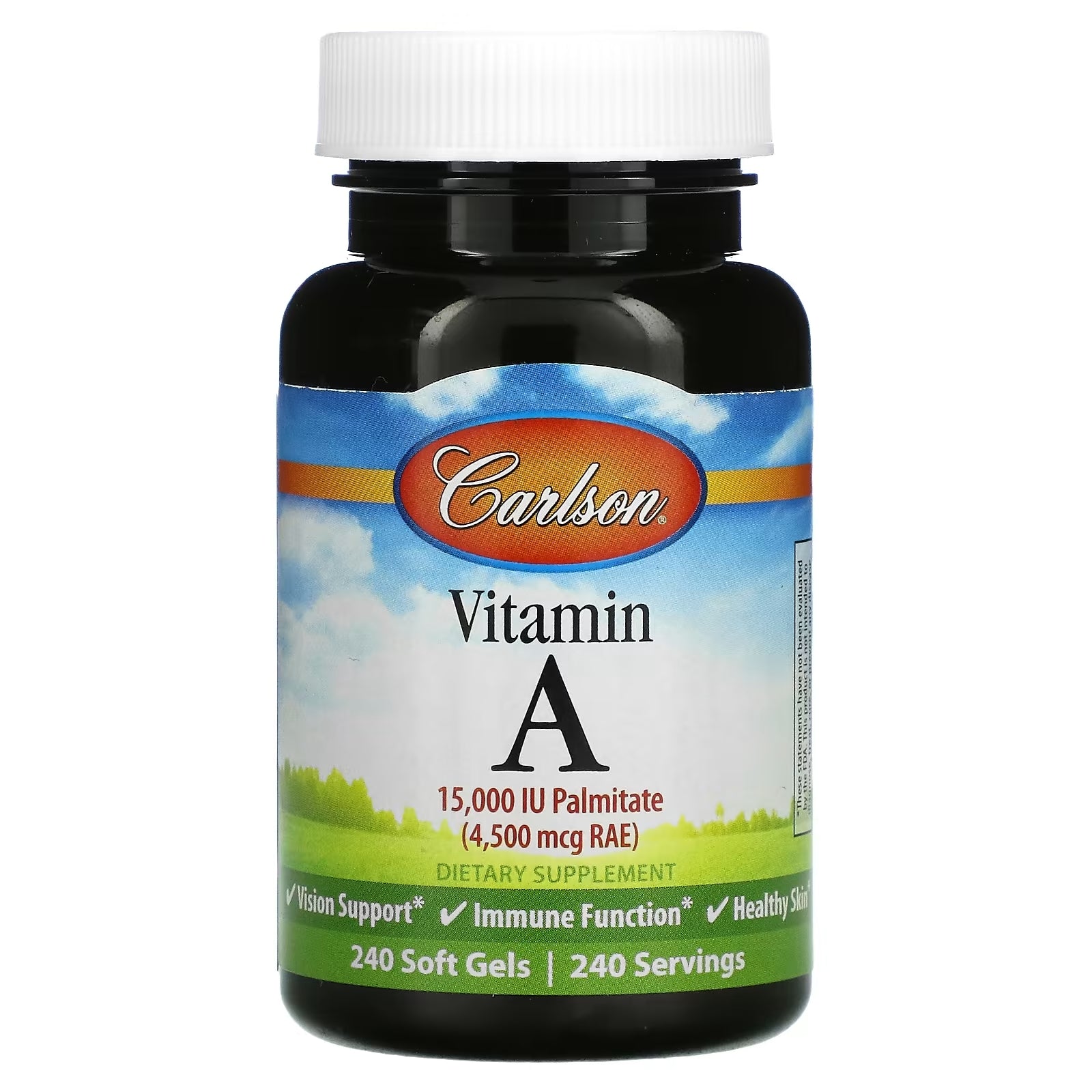 Carlson Vitamin A 15,000 IU Palmitate, 240 Softgels