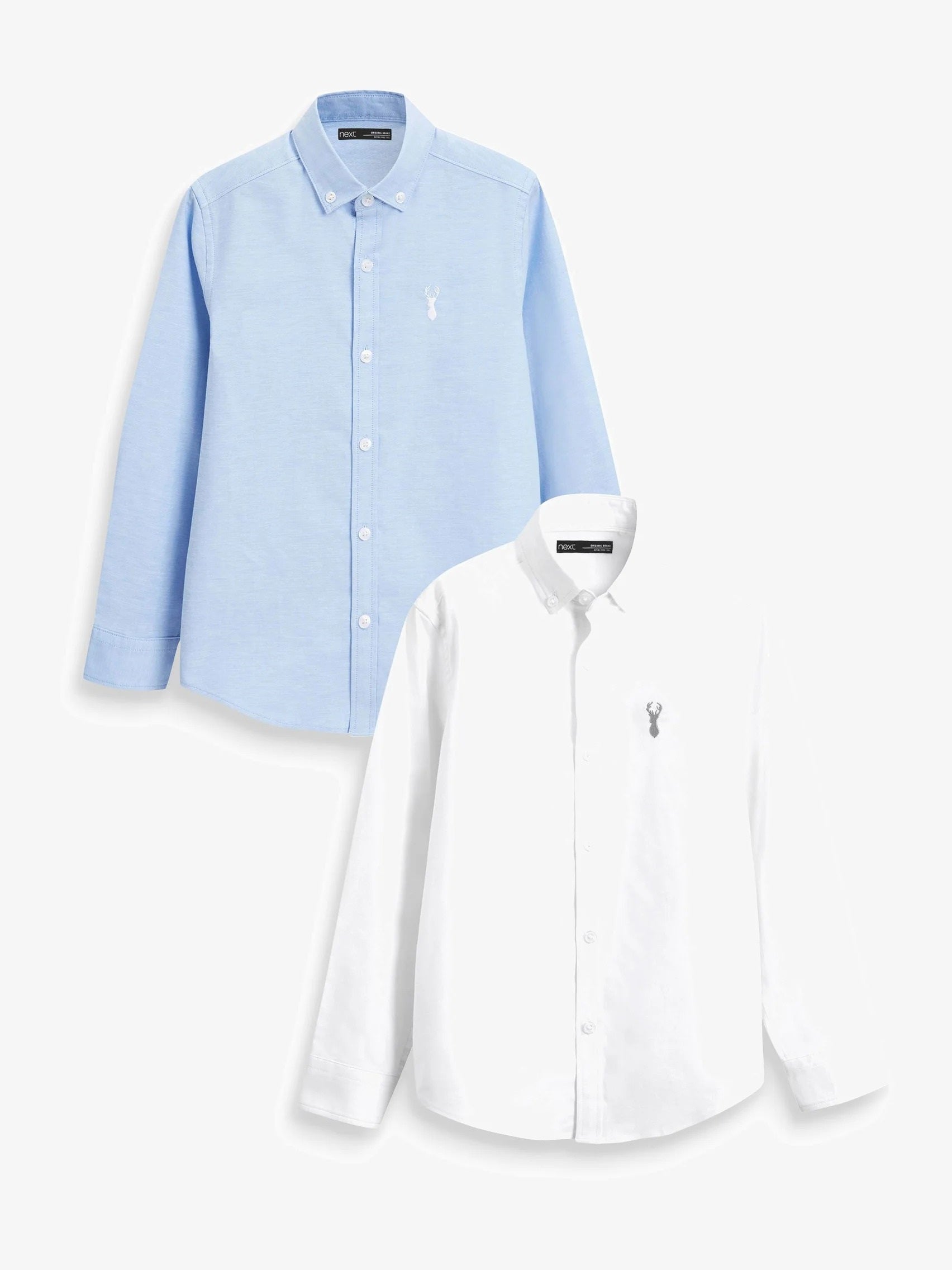 Next Long Sleeve Oxford shirt set, blue, white 2 pcs