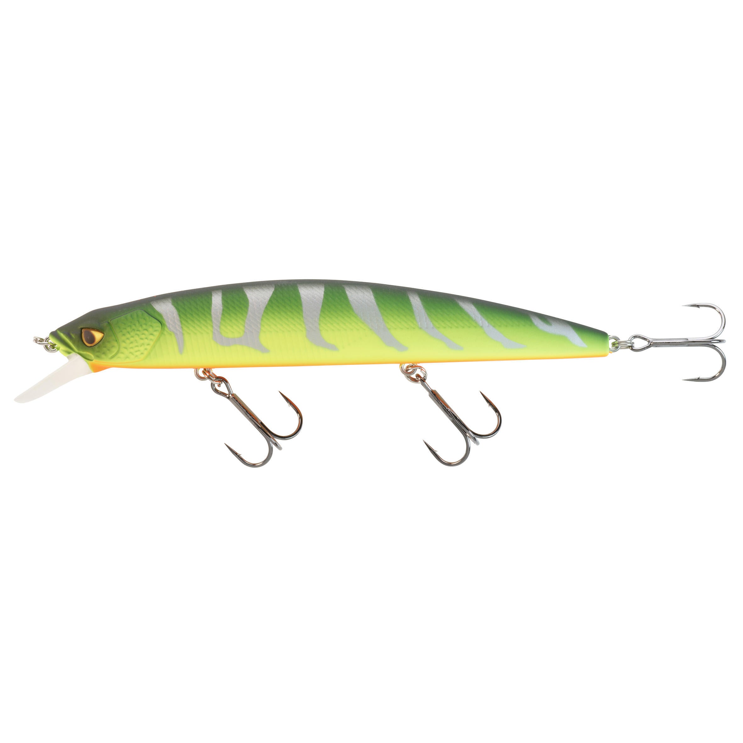 Jerkbait wobbler MINNOW WXM JKMNW 130 SP Firetiger CAPERLAN neon dark green/neon yellow/neon blood orange