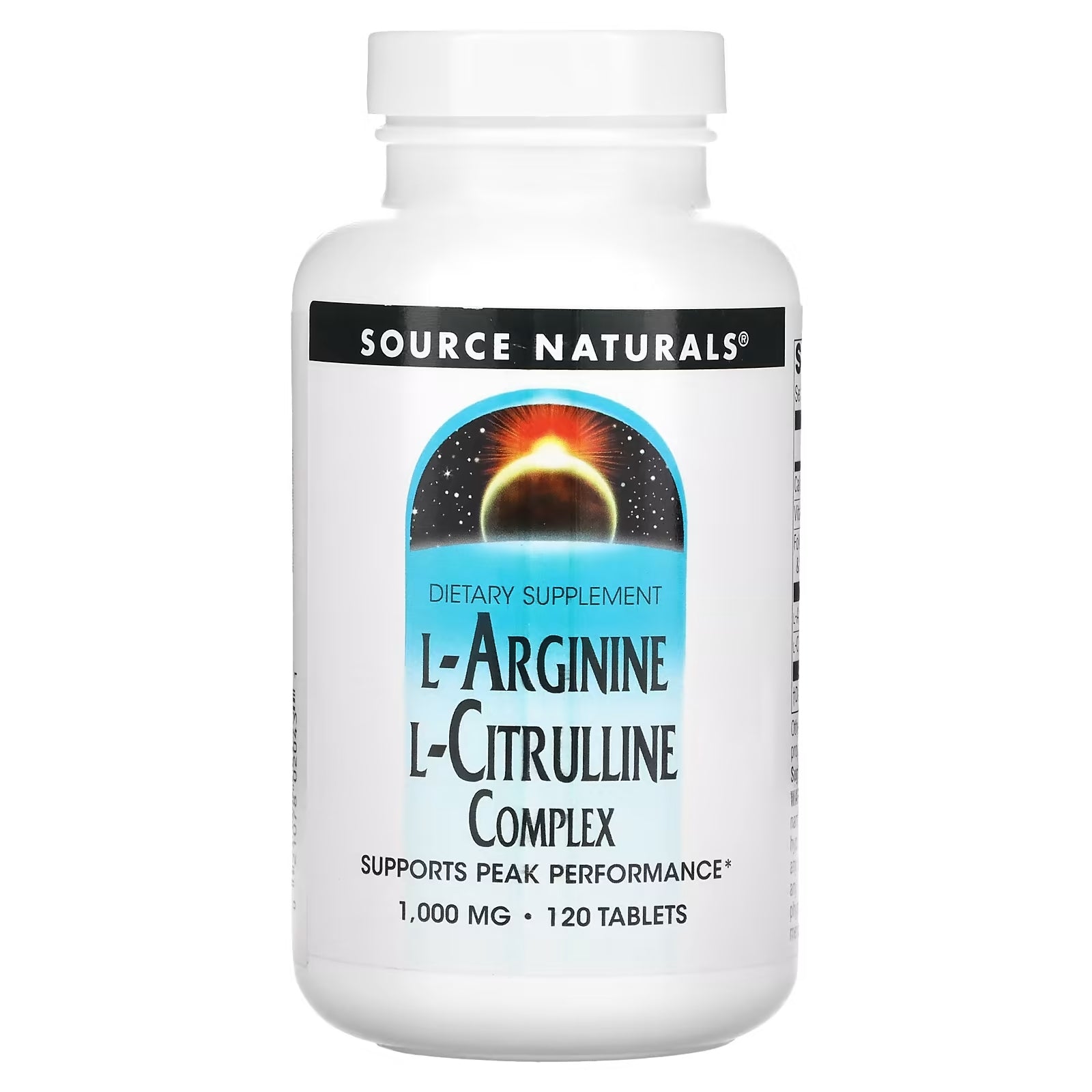 Source Naturals L-Arginine L-Citrulline Complex 1000 mg, 120 Tablets