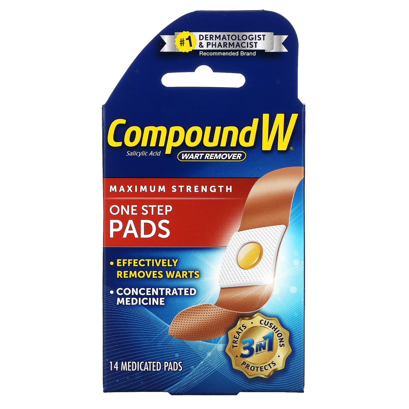 Compound W Wart Remover, 14 Medicinal Pads