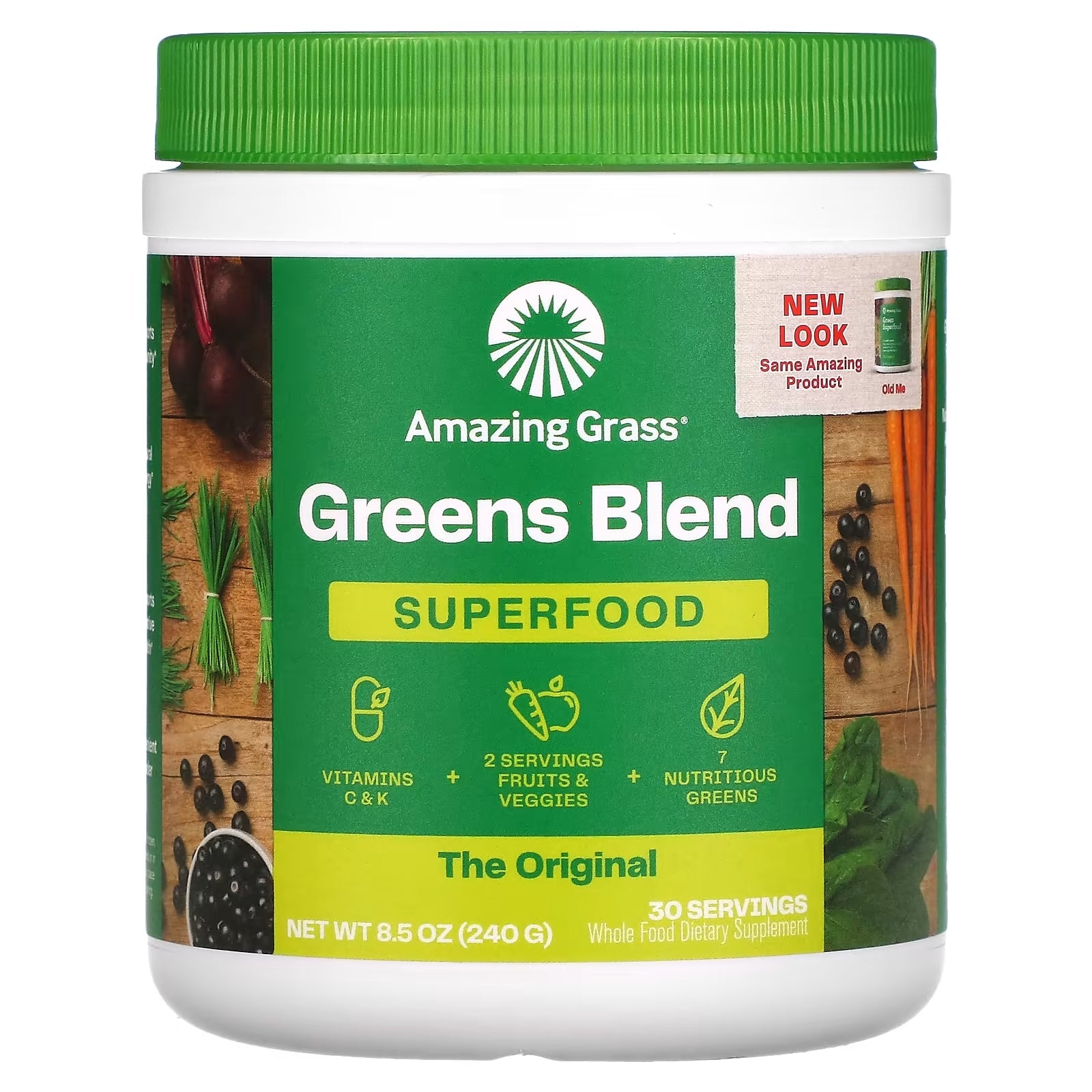 مكمل غذائي أصلي من Amazing Grass Green Superfood، 240 جم