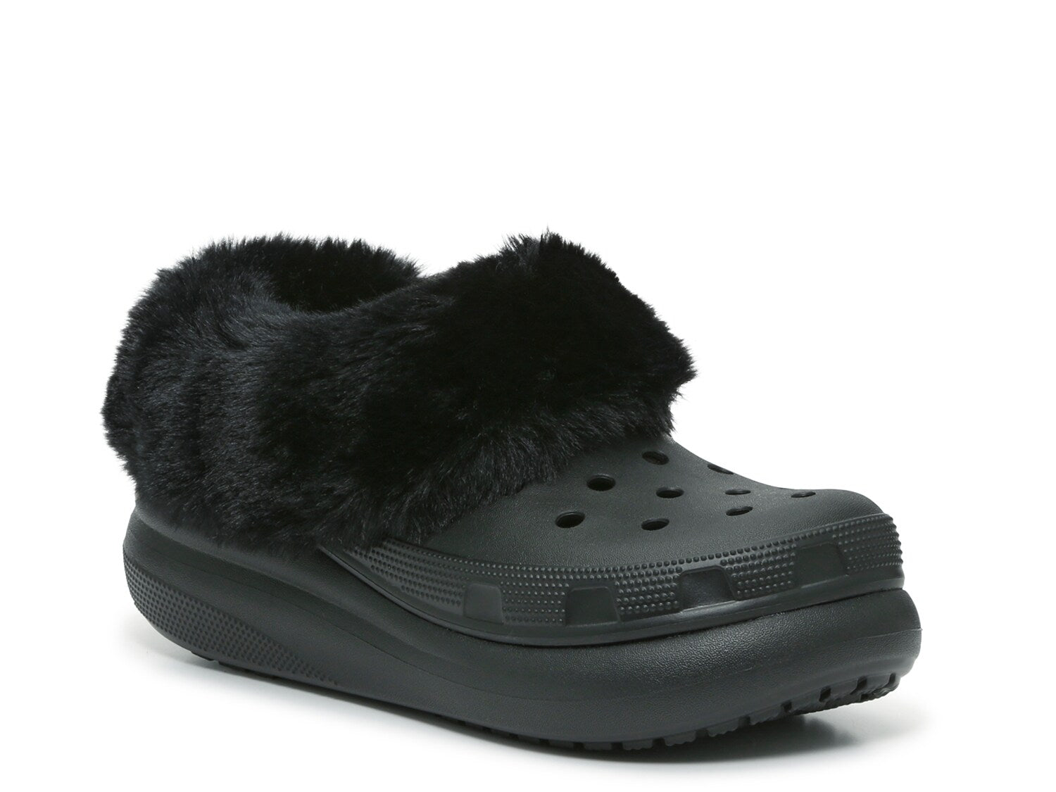 Crocs Furever Crush women's clog slippers, black