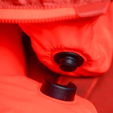 Run down sleeping bag: 19F down Mammut, Safety Orange