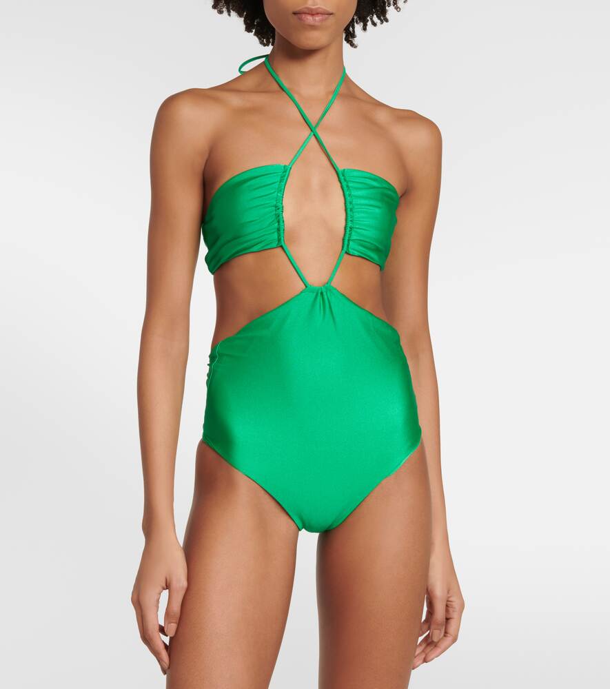 JADE SWIM cut-out swimsuit, green