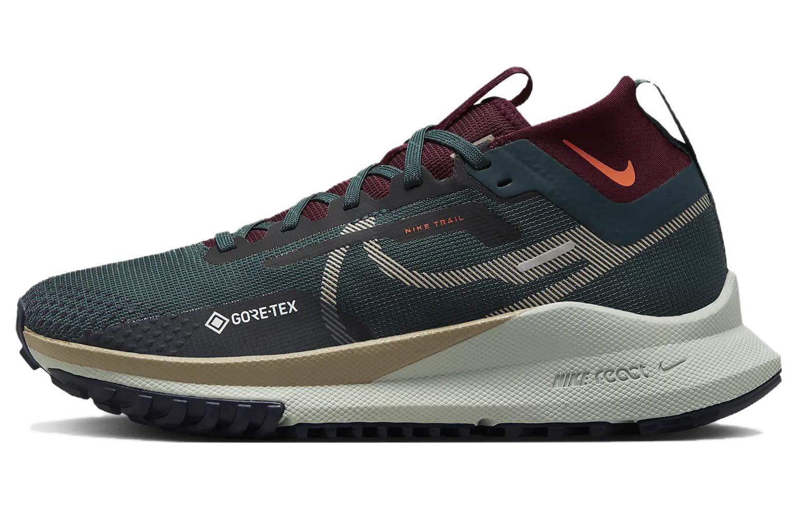 Women's React Pegasus Trail 4 GORE-TEX "Deep Jungle Night Maroon" Nike, Blue