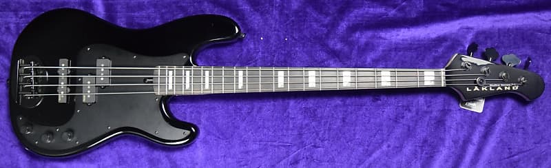 Bass guitar Lakland Skyline 44-64 GZ, Black Gloss w/Ebony /Geezer Butler EMG's