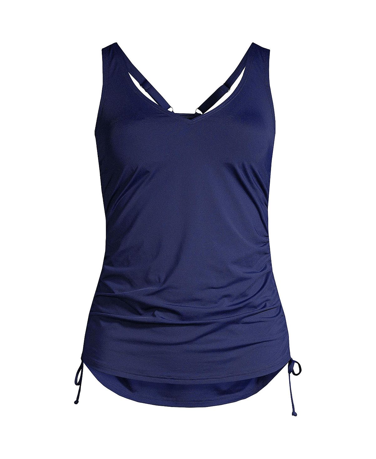 Women's Plus Size Tankini Swimsuit with Adjustable V-Neck and Underwire , top top Lands' End