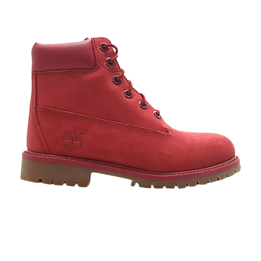 حذاء Timberland Premium Junior مقاس 6 بوصات، أحمر