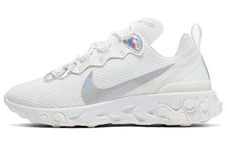 حذاء Nike React Element 55 White Iridescent (للنساء)