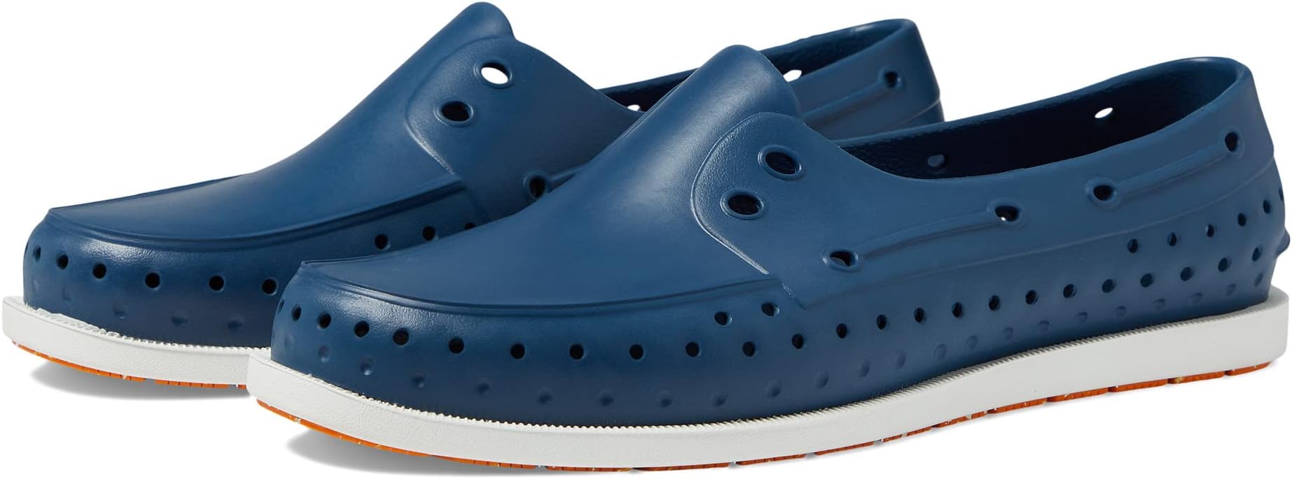 Howard Sugarlite Native Shoes Loafers in Frontier Blue/Shell White/Foxtail Speckle Rubber