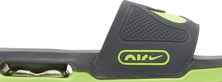 صندل Nike Air Max Cirro Slide 'Dark Gray Volt' باللون الرمادي