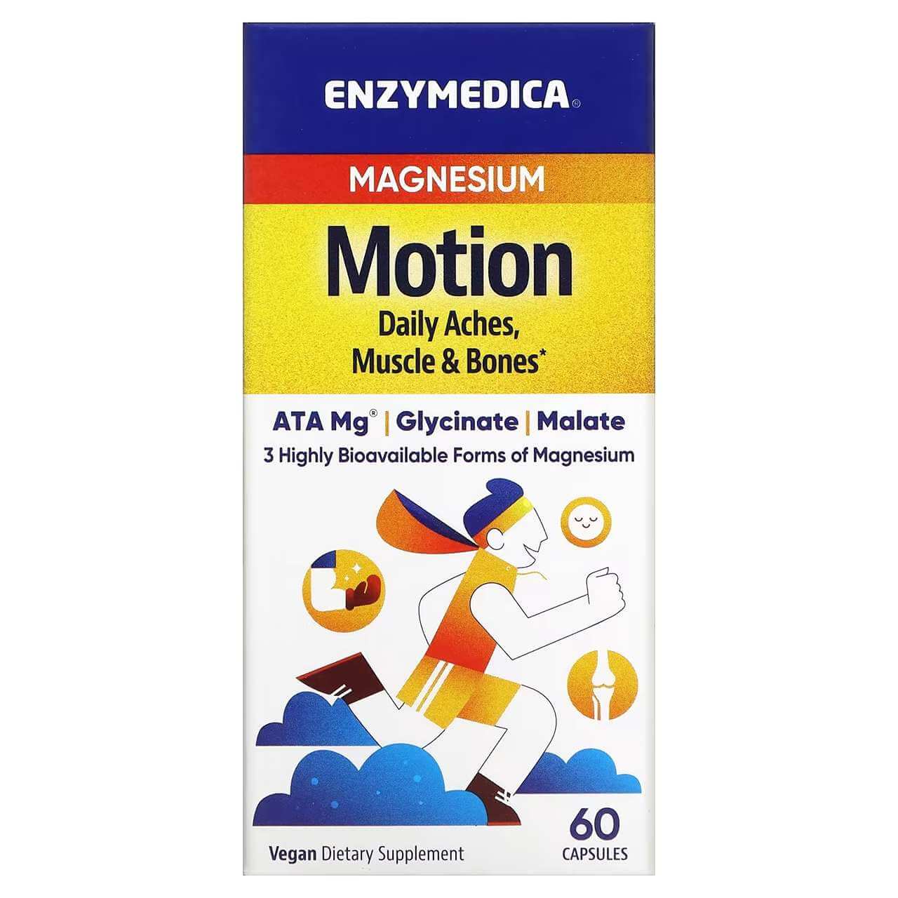 Enzymedica Motion Muscle Support Magnesium, 60 Capsules