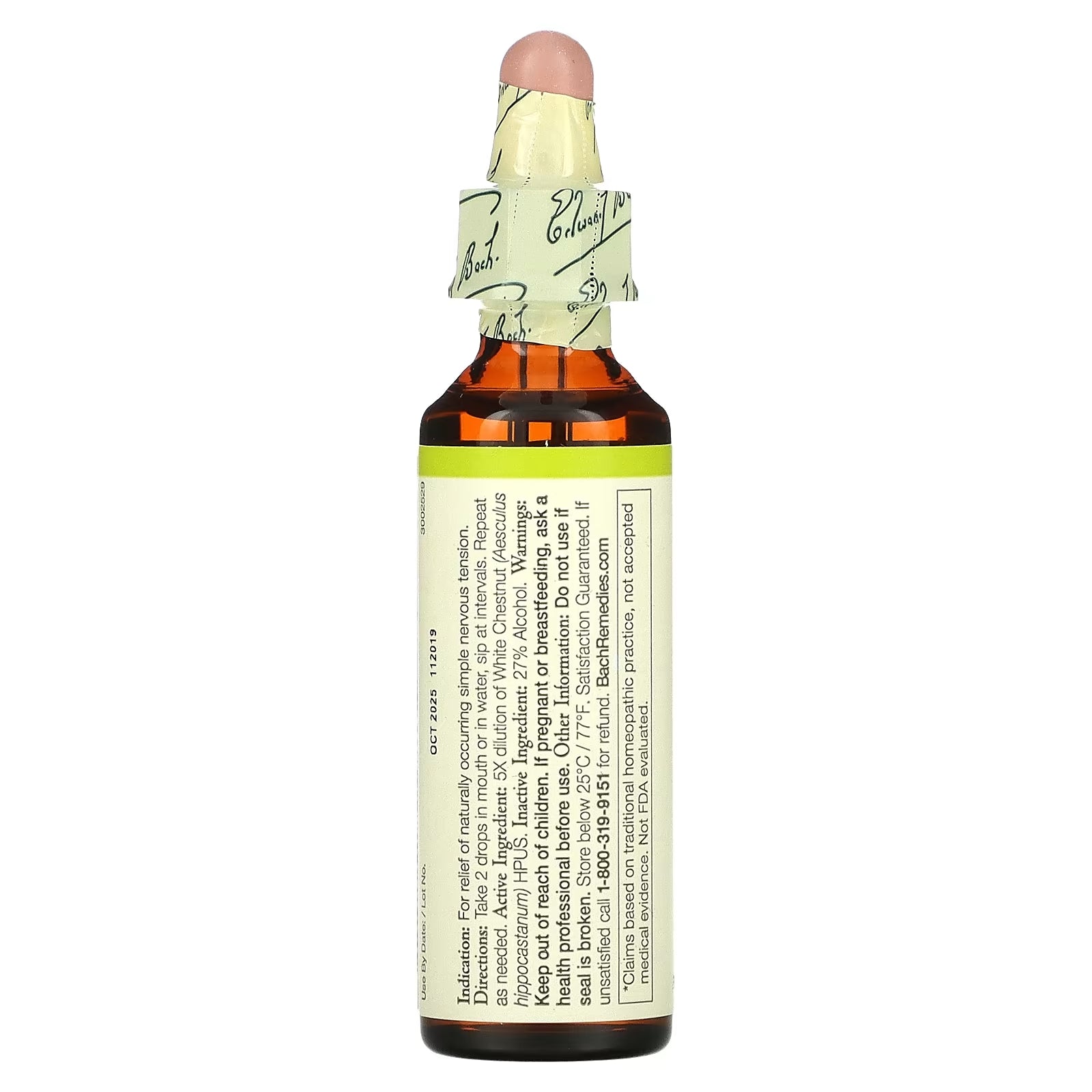 Bach Original Flower Remedies white chestnut, 20 ml