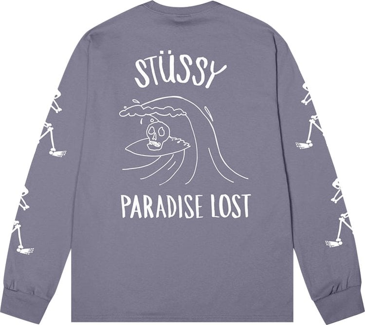 Stussy Paradise Lost Long-Sleeve Tee 'Mauve', purple