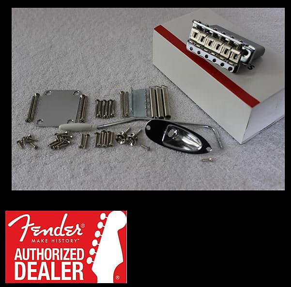 Fender Lefty American 57/62 Vintage Stratocaster 2 3/16" Strat Hardware Kit 099-2049-002 099-2049 American Vintage Series Stratocaster 6-Saddle Bridge Tremolo Assembly