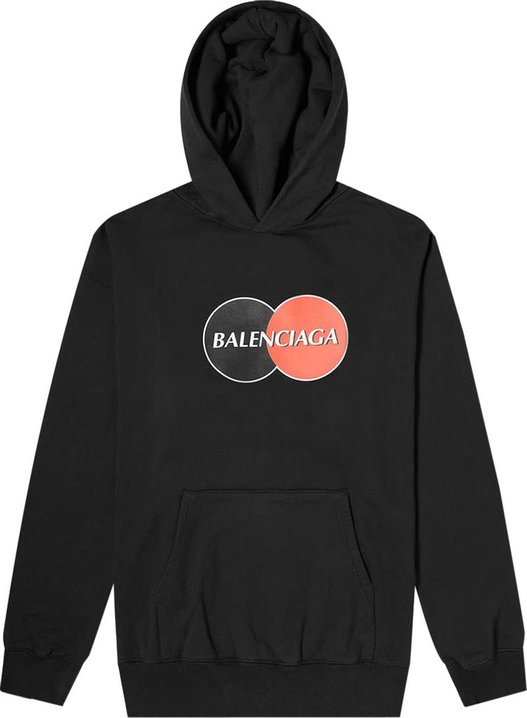 هودي بشعار بطاقة الائتمان Balenciaga باللون الأسود، أسود