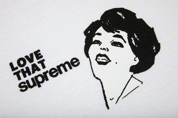 تي شيرت Supreme Love That Tee 'White'، باللون الأبيض