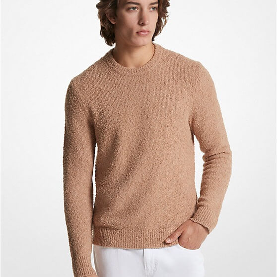 Michael Kors Organic Cotton Bouclé Jumper, light brown