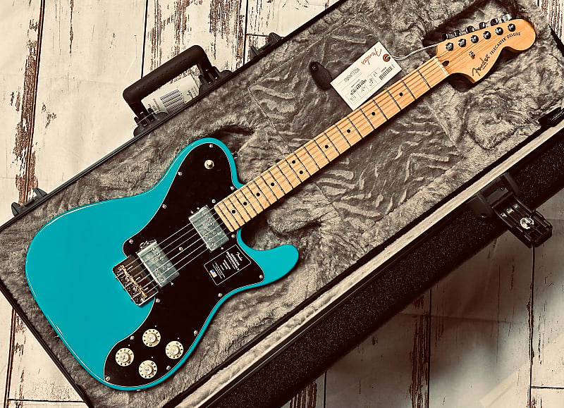 Fender American Professional II Telecaster Deluxe HH MN 2022 - Miami Blue New Unplayed Auth Dlr 7lb 15oz #890