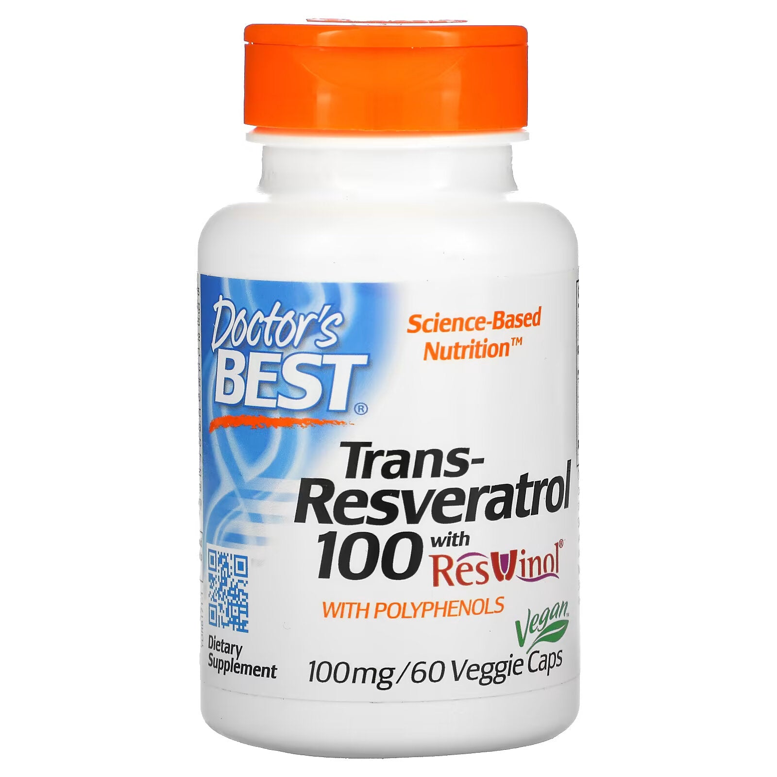 Trans-resveratrol 100 Doctor's Best with resvinol 100 mg, 60 capsules