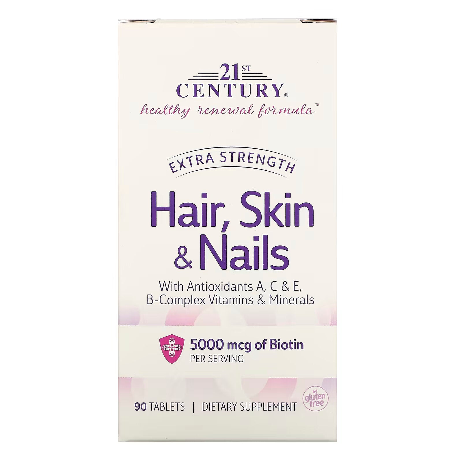 21st Century, Hair, Skin & Nails Supplement, Extra Strength, 90 Tablets