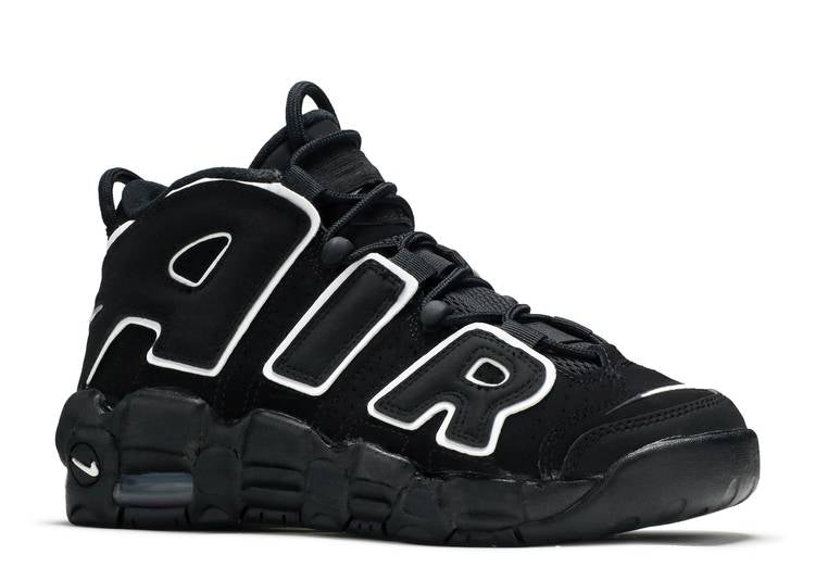 حذاء رياضي Nike AIR MORE UPTEMPO GS 'BLACK' 2016، باللون الأسود