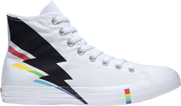 Converse Chuck Taylor All Star High Pride Lightning Bolt sneakers, white