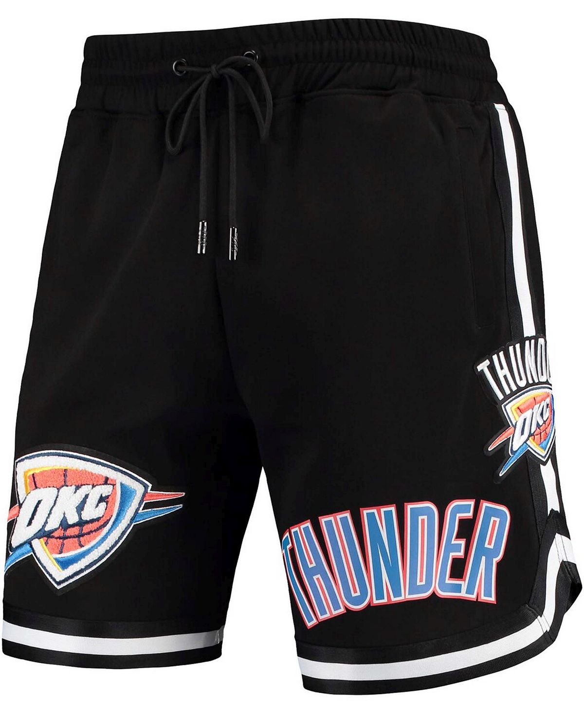 شورت شينيل أسود للرجال من Oklahoma City Thunder Pro Standard Black