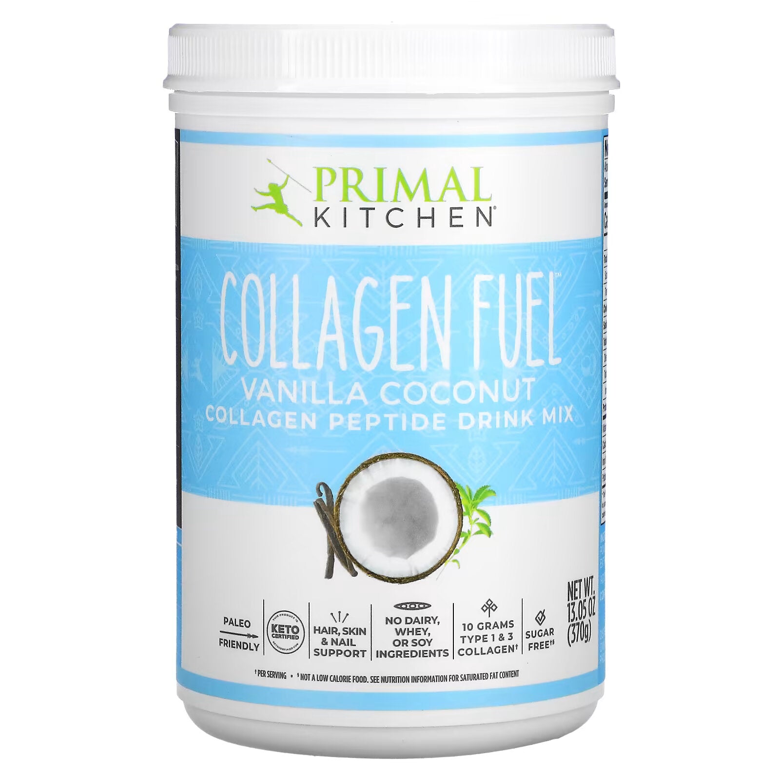 Primal Kitchen, Collagen Fuel, Vanilla &amp; Coconut, 13.05 oz (370 g)