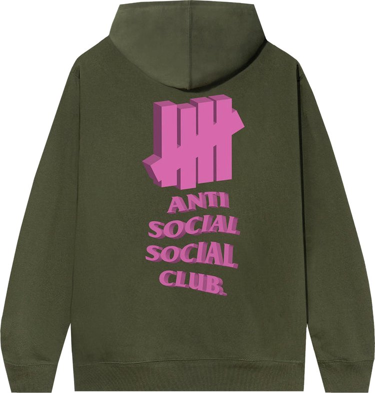 Anti Social Social Club 1st And La Brea Hoodie 'Army Heather', green