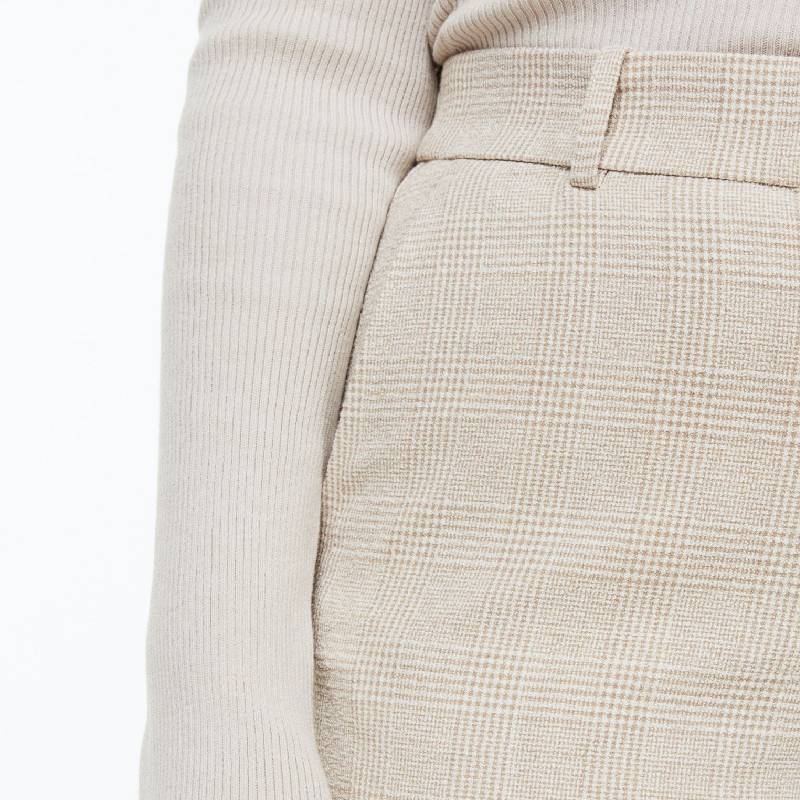 Straight trousers H&M, cream