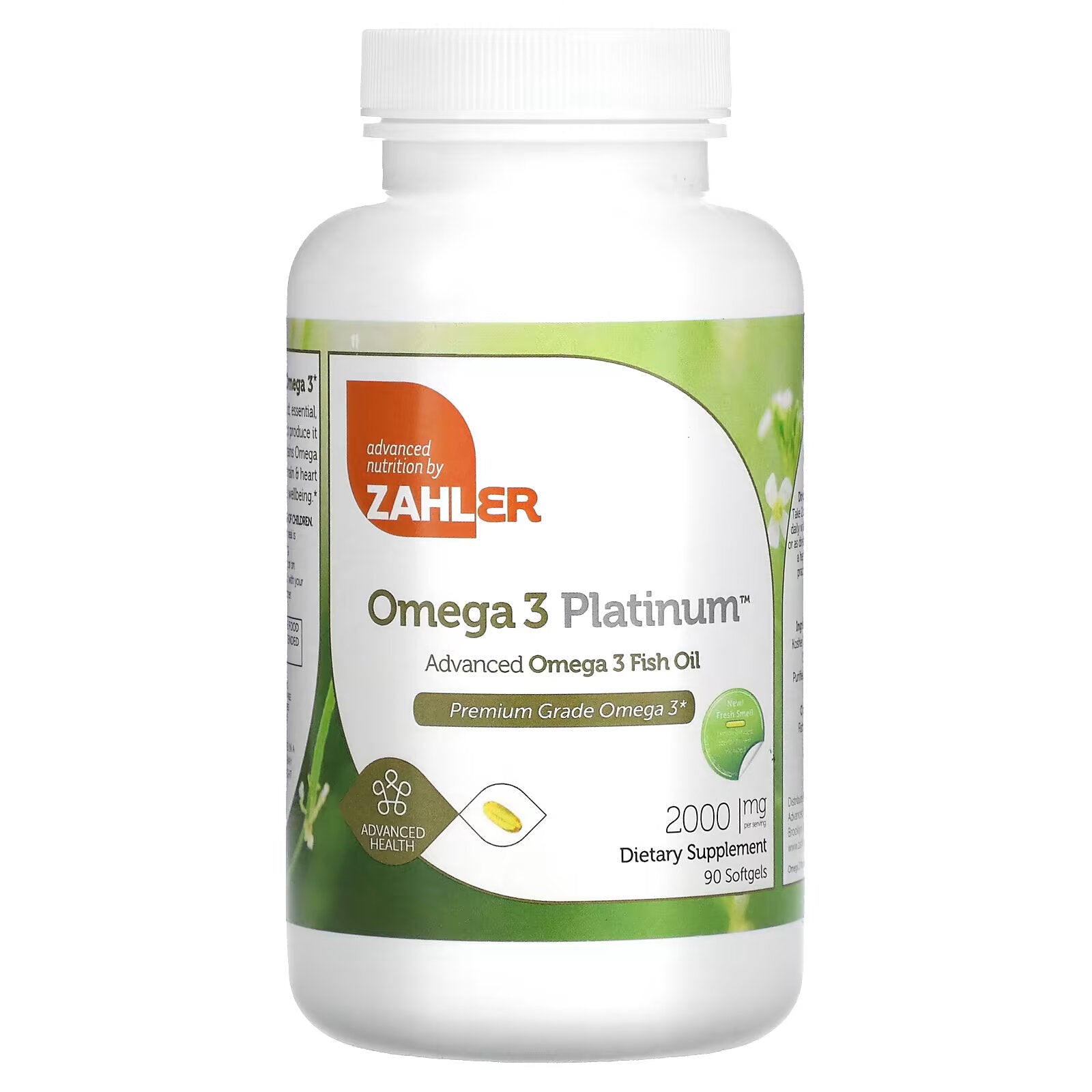 Zahler, Omega 3 Platinum, Omega-3 Fish Oil, Advanced Formula, 1000 mg, 90 Capsules