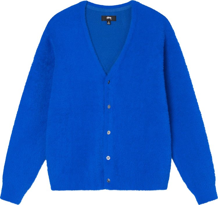 Stussy Shaggy Cardigan 'Royal Blue', blue