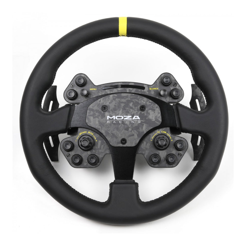 Moza R9 steering wheel, R9 steering wheel base + RS V2 steering wheel + 2 SR-P pedals, black